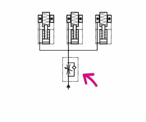 Válvula de retención del acelerador