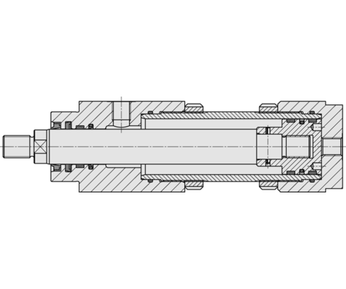 Struttura del tubo cilindrico del cilindro idraulico B1.2811 Struttura del tubo cilindrico del cilindro idraulico B1.2811