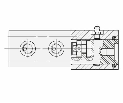 Kolbenstange mit Innengewinde und Druckschraube mit Kupplungszapfen Stelo pistone con filettatura interna e tassello di pressione con perno d’accoppiamento