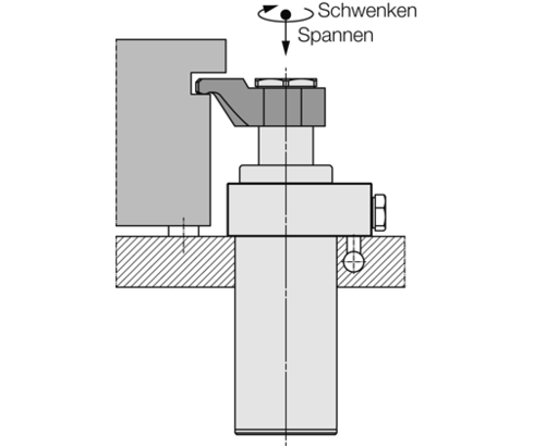 Schwenkspanner ohne Schwenkhub B 1.8806 Schwenkspanner ohne Schwenkhub B 1.8806