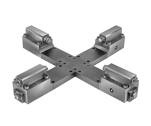 Elemento di bloccaggio doppio con incrocio di 4 elementi Elemento di bloccaggio doppio con incrocio di 4 elementi