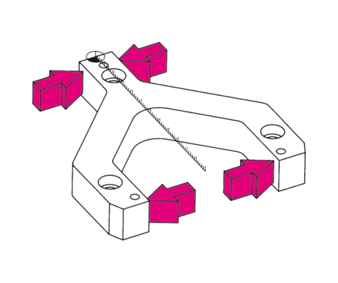 Bloccaggio interno ed esterno Bloccaggio interno ed esterno
