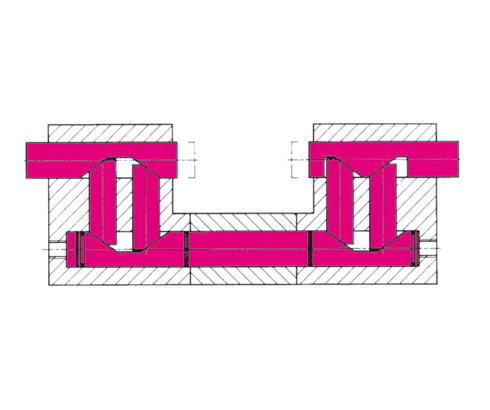 Principio di funzionamento dell’elemento di bloccaggio al centro H4.300 Principio di funzionamento dell’elemento di bloccaggio al centro H4.300