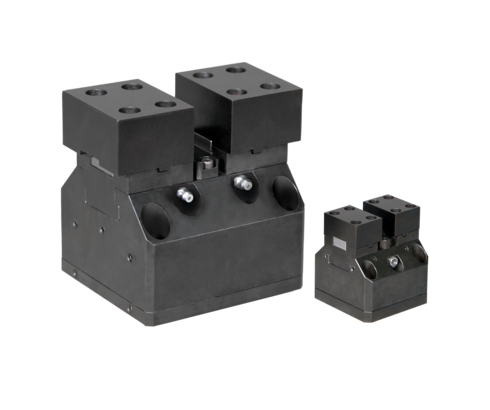 Power Clamp Centric con piezas brutas de mandíbulas de sujeción